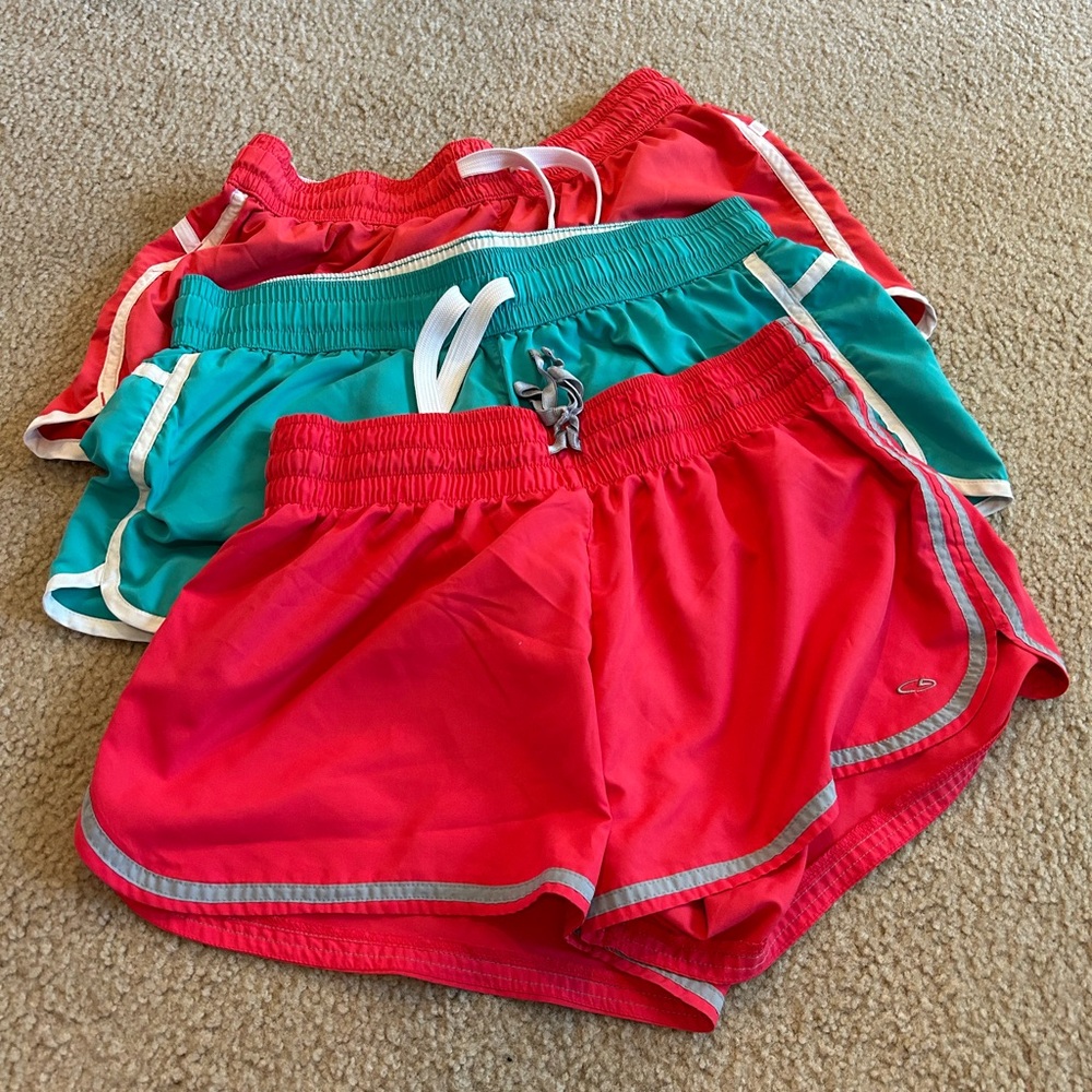 Champion Women's Athletic Shorts - Coral and Aqua